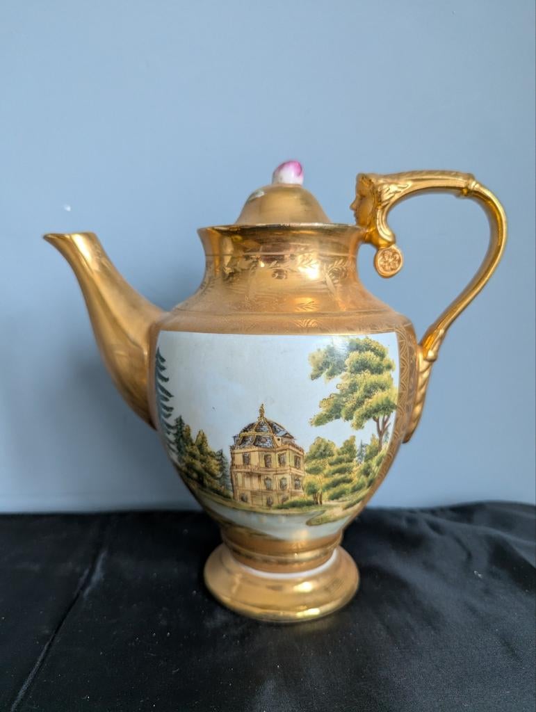Empires style theepot . Vergulde., Ophalen of Verzenden