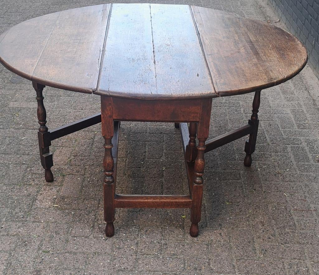Engelse 18e-eeuwse eiken tafel ca. 1750 GROOT, Ophalen