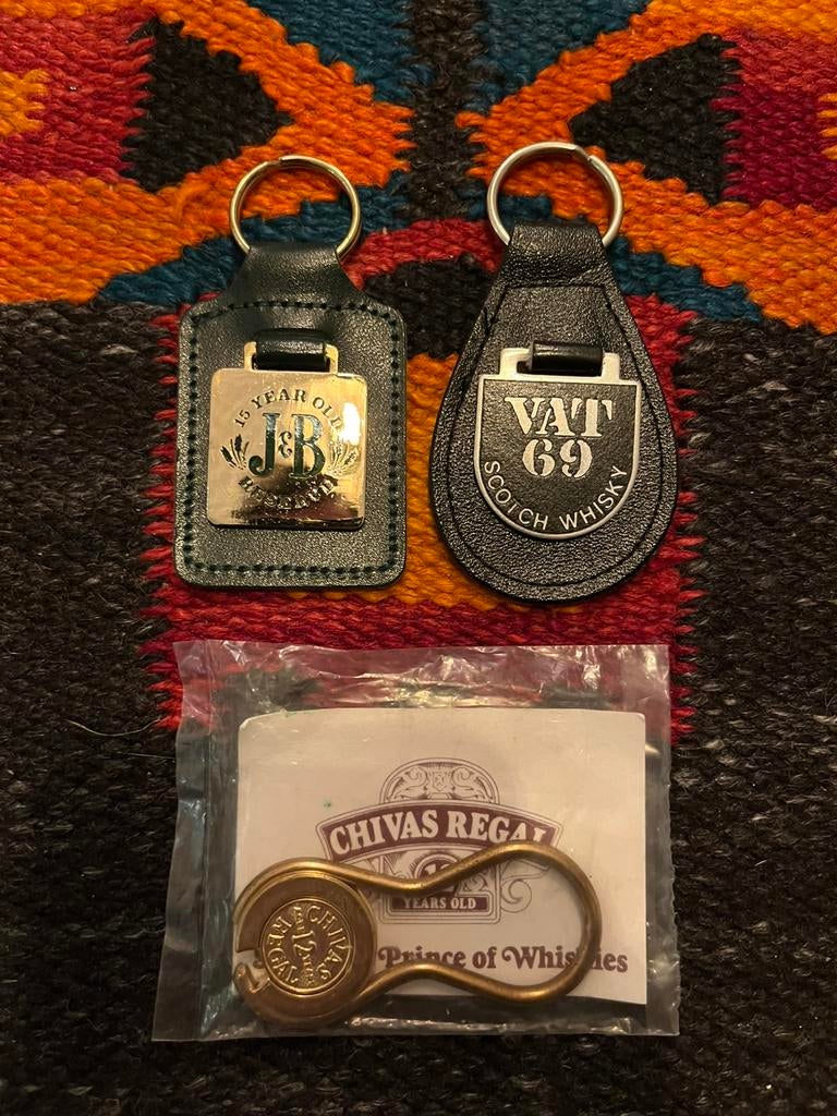 Set van 3 reclame sleutelhangers whisky merken, Verzamelen, ?, Zo goed als nieuw, Merk, ?