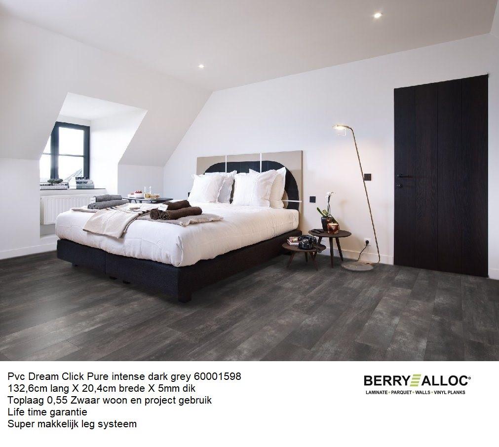 Pvc dream click Pure intense Dark Grey 5mm dik €16,95m2, Nieuw, Ophalen of Verzenden, 25 tot 50 m², Grijs