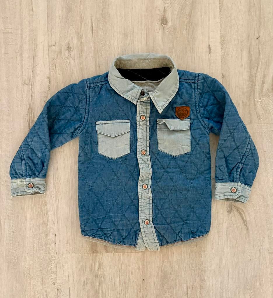 Moodstreet spijkerblouse denim blouse jasje drukknopen 92, Ophalen of Verzenden, Zo goed als nieuw, Jongen of Meisje, Overhemd of Blouse
