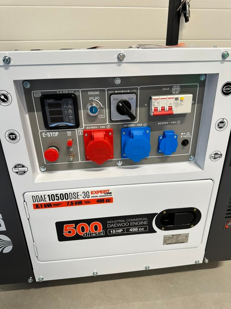 DAEWOO Aggregaat 10500! Nieuw! 8,1KVA, Ophalen, Nieuw, 5 tot 10 kVA, Dieselolie