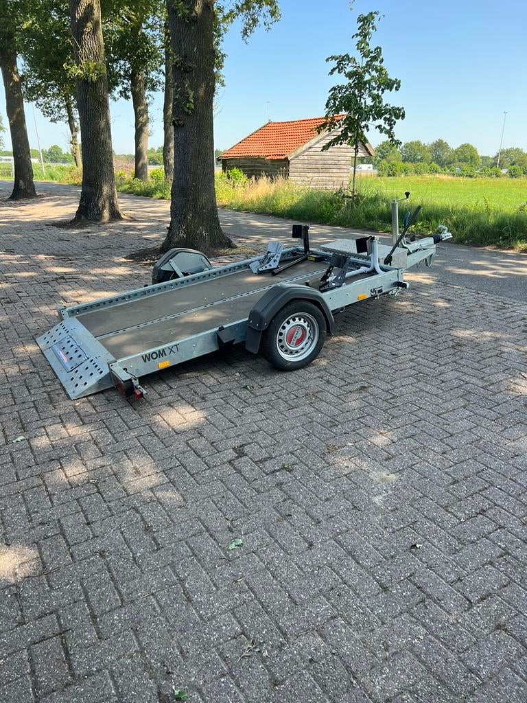 Te huur motortrailer voor 2 motoren, Ophalen, Zo goed als nieuw