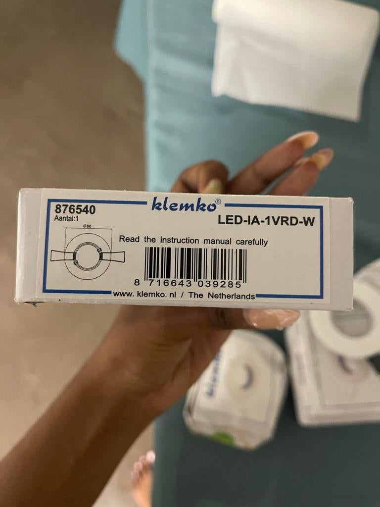Klemko Inbouwarmatuur LED-IA-1VRD-W - Nieuw!, Led-lamp, Minder dan 30 watt, Nieuw, Overige fittingen