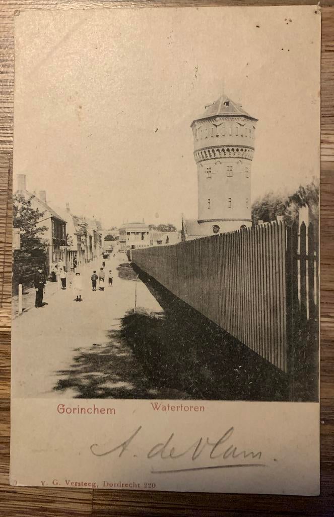 Ansichtkaart Watertoren Gorinchem (gelopen 1902), Ophalen of Verzenden, Voor 1920, Zuid-Holland
