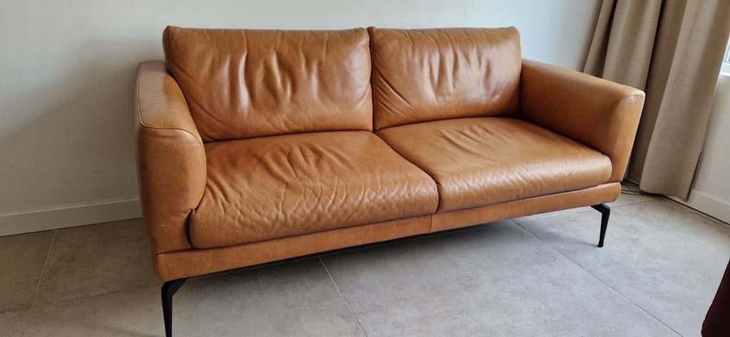 Enzo Luca 2 zits bank, Huis en Inrichting, Ophalen, 75 tot 100 cm, Leer