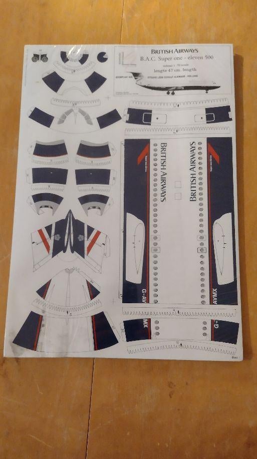 British Airways B.A.C. Super one -eleven 500 bouwpakket, Overige merken, 1:144 tot 1:200, Nieuw, Ophalen of Verzenden