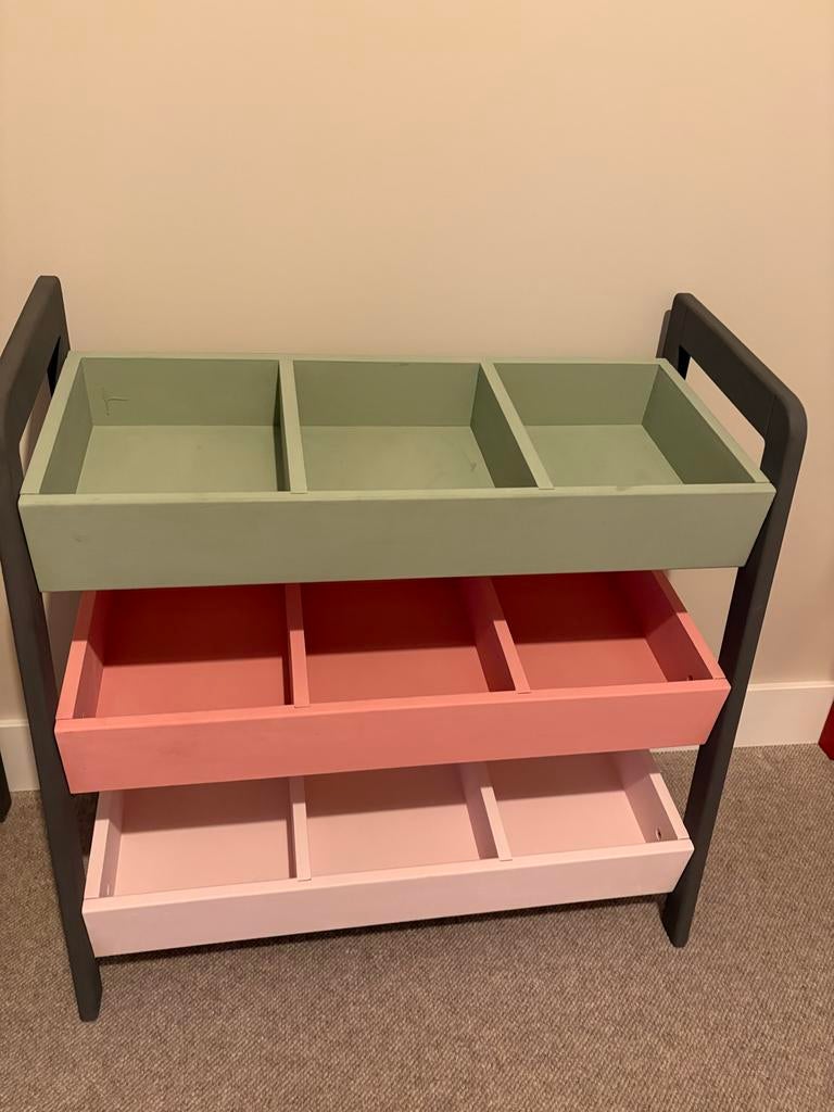 9-vaks Kinderkamer Organizer - Handgeschilderd, Huis en Inrichting, Kasten | Kledingkasten, Met plank(en), Gebruikt, 100 tot 150 cm