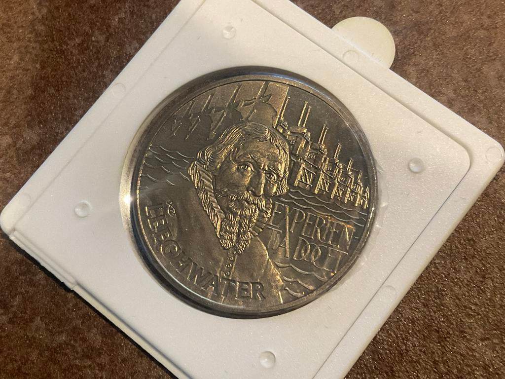 Leeghwater 2,5 ecu 1993 met certificaat, Postzegels en Munten, Munten | Europa | Niet-Euromunten, Losse munt, Overige landen, Ophalen of Verzenden