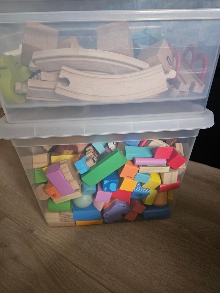 Houten Montessori Speelgoed oa LILLABO trein, Disney etc, Ophalen of Verzenden, Zo goed als nieuw, Overige merken