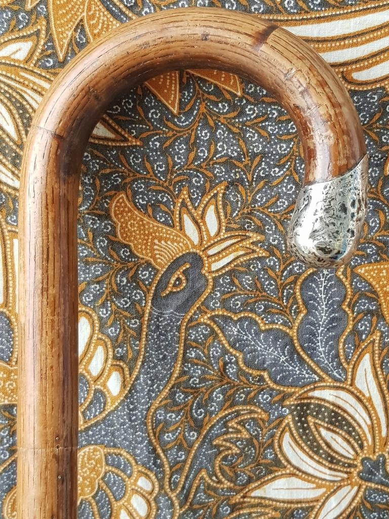 Mooie antieke wandelstok uit Engeland met zilver 89,5 cm., Ophalen of Verzenden