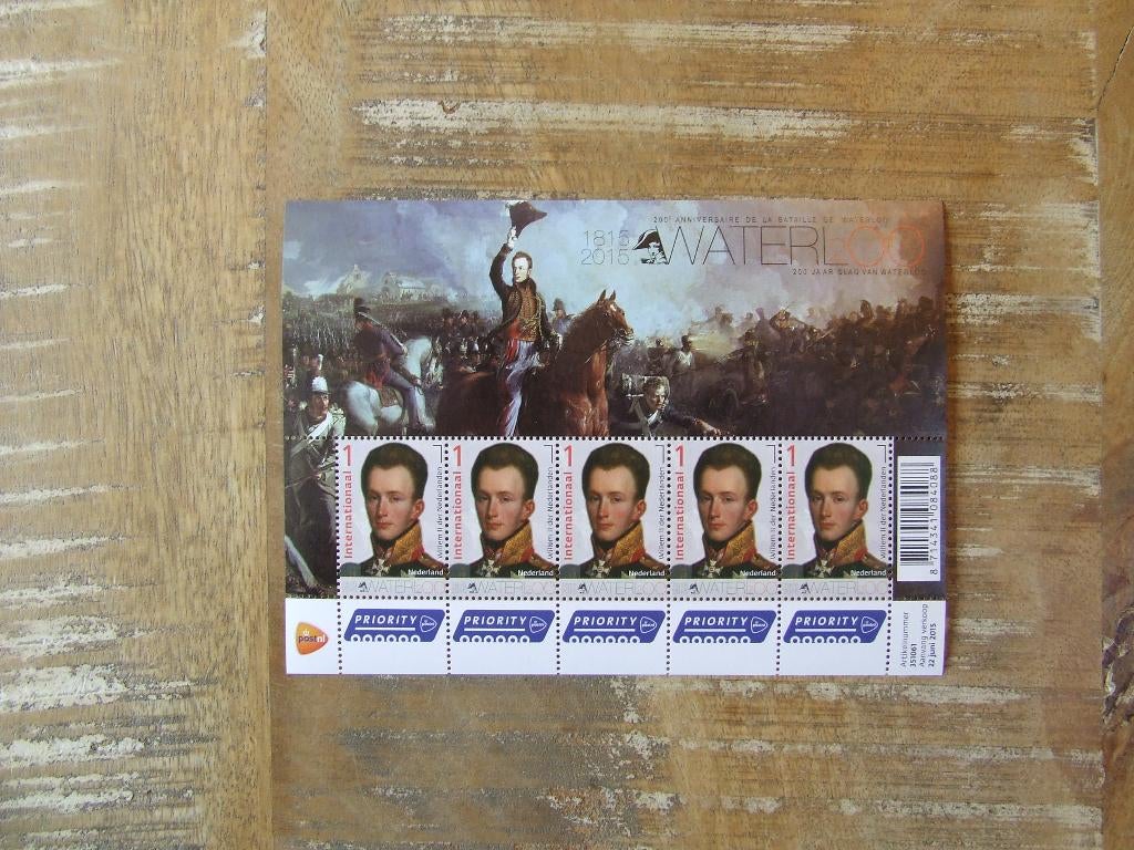 2015 Blok 200 Jaar Slag bij Waterloo INT NVPH 3309 Postfris., Postzegels en Munten, Ophalen of Verzenden, Na 1940, Postfris