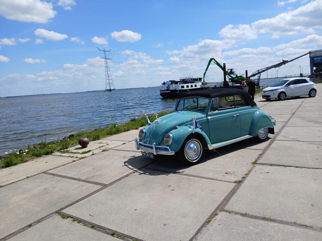 Volkswagen kever beetle cabrio  body of gerestaureerd, Auto's, Volkswagen, Achterwielaandrijving, Cabriolet, Leder en Stof, Handgeschakeld