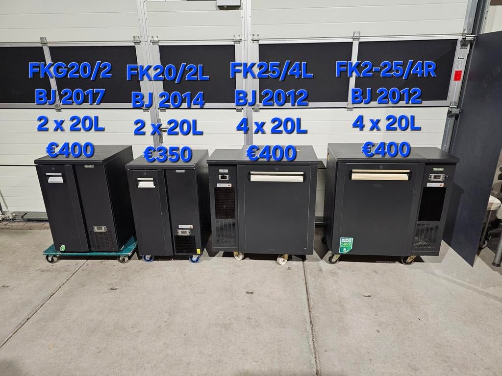 Diverse Sercco en Gamko fustenkoelers, 85 tot 120 cm, Zonder vriesvak, 60 cm of meer, Biertap Tapinstallatie