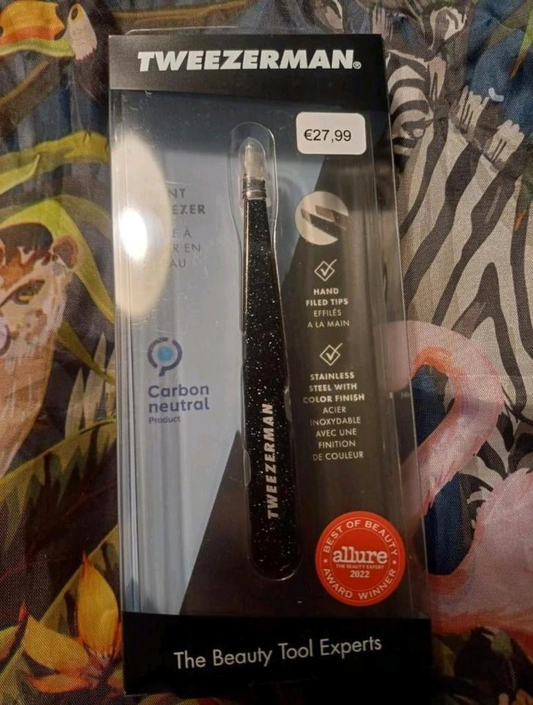 NIEUW Tweezerman pincet, limited edition zwart glitter, Ophalen of Verzenden