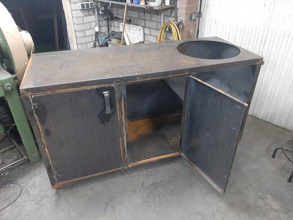 Cortenstalen buitenkeuken te koop!, Tuin en Terras, Ophalen of Verzenden, Nieuw, Gas, Vrijstaand
