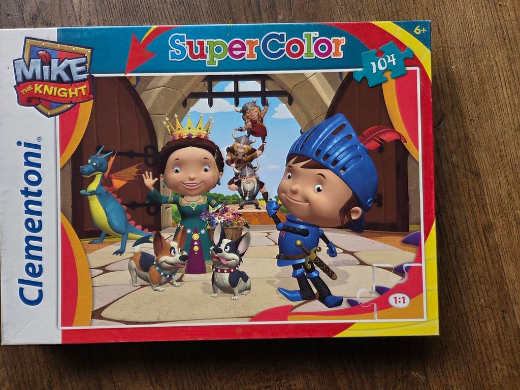 Puzzel 6+ mike de ridder compleet, Kinderen en Baby's, Ophalen of Verzenden, Meer dan 50 stukjes, Zo goed als nieuw, 6 jaar of ouder