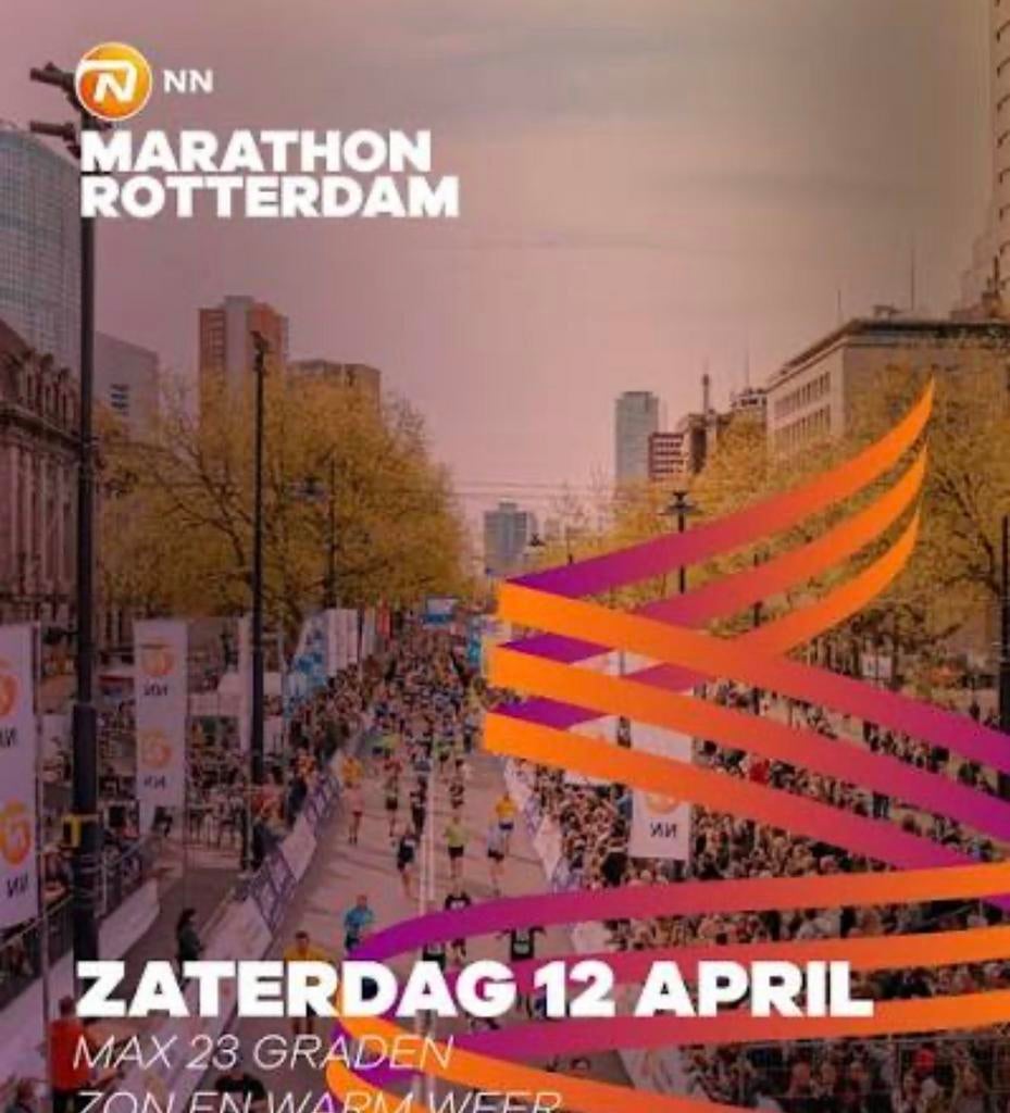 GEZOCHT NN Marathon rotterdam ticket 12 april, Eén persoon