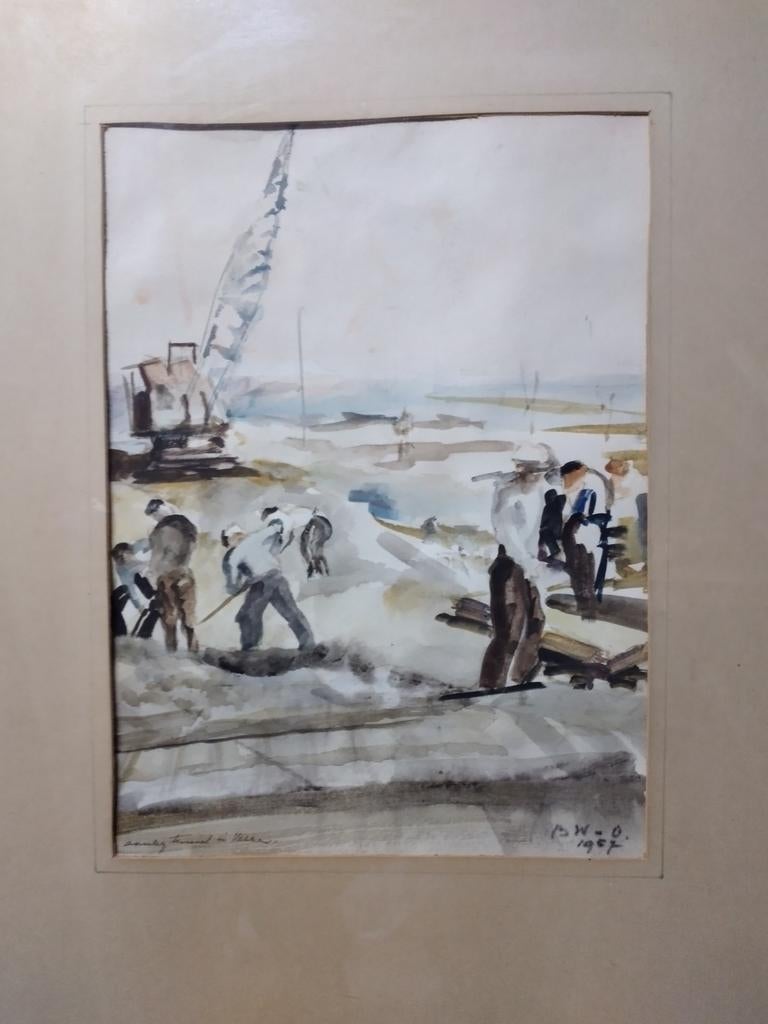 Betsy Westendorp- Osieck ( Amsterdamse joffer). Aquarel., Antiek en Kunst, Ophalen of Verzenden