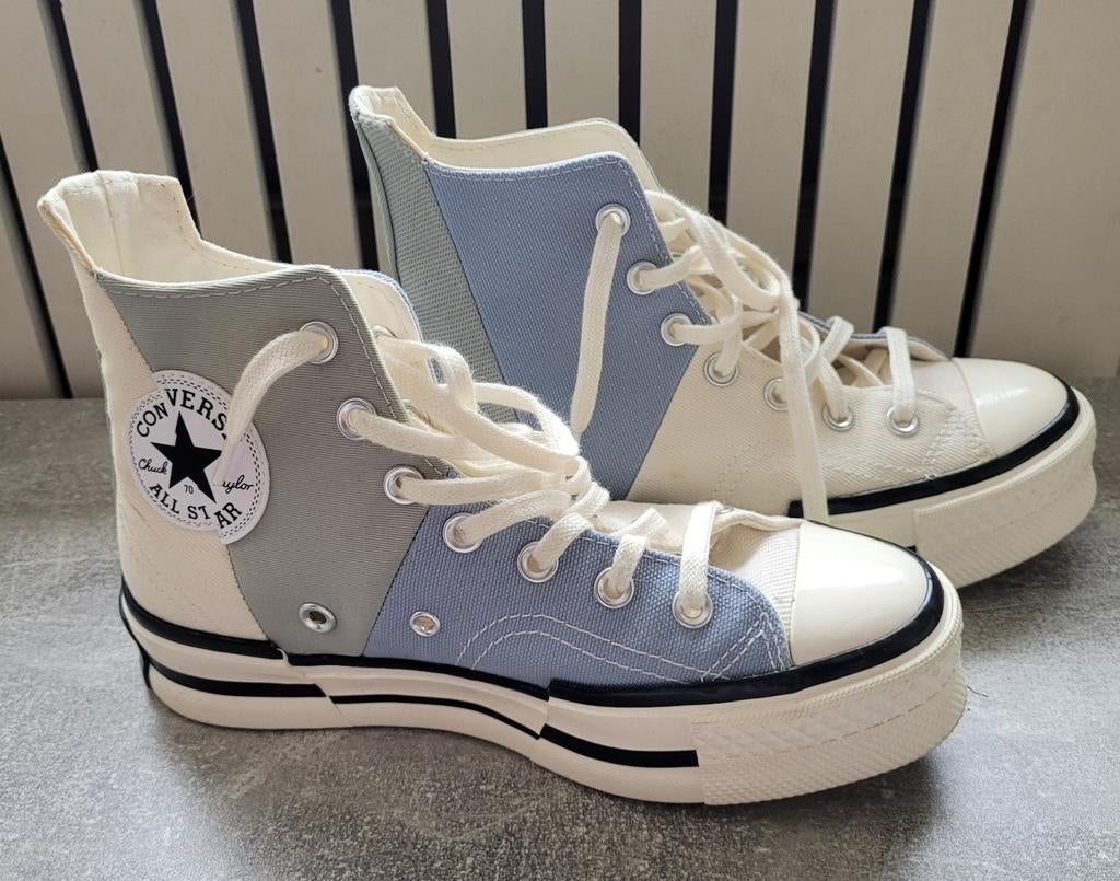 Converse Chuck 70 Plus Hi Summit - Groen/Wit/Blauw, Converse, Ophalen of Verzenden, Groen, Sneakers of Gympen