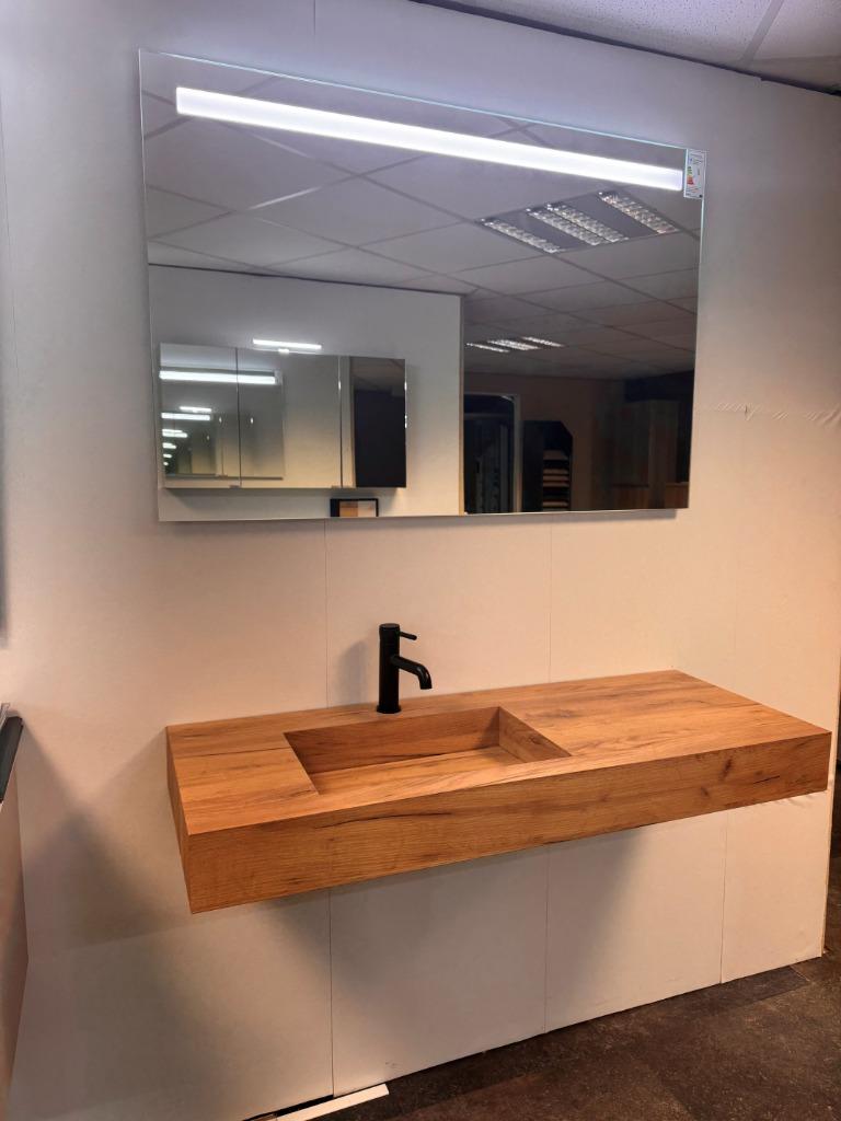 Badkamer wastafel + spiegel, Ophalen, Nieuw, 50 tot 100 cm, Minder dan 100 cm