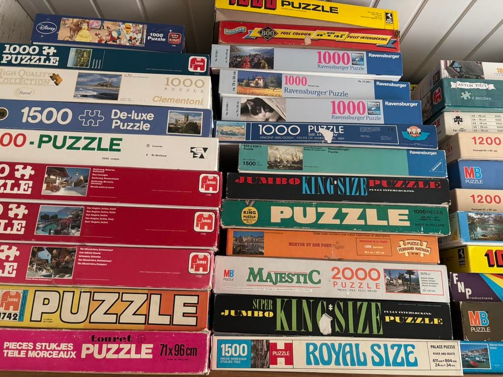 Grote verzameling legpuzzels, Ophalen, Meer dan 1500 stukjes, Zo goed als nieuw, Legpuzzel