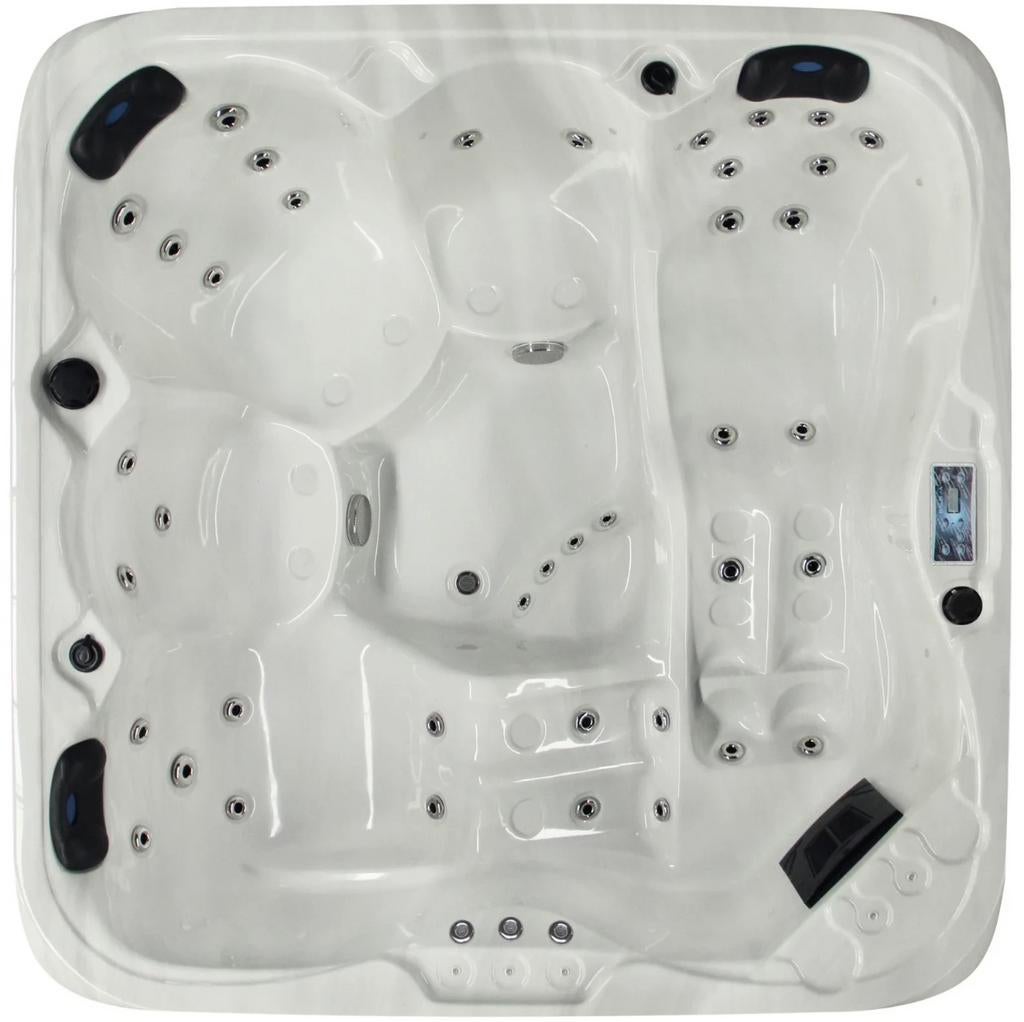 Jacuzzi nieuw 5 pers met 2 ligplekken €6250,-, Ophalen of Verzenden, Nieuw, Trap, Vast
