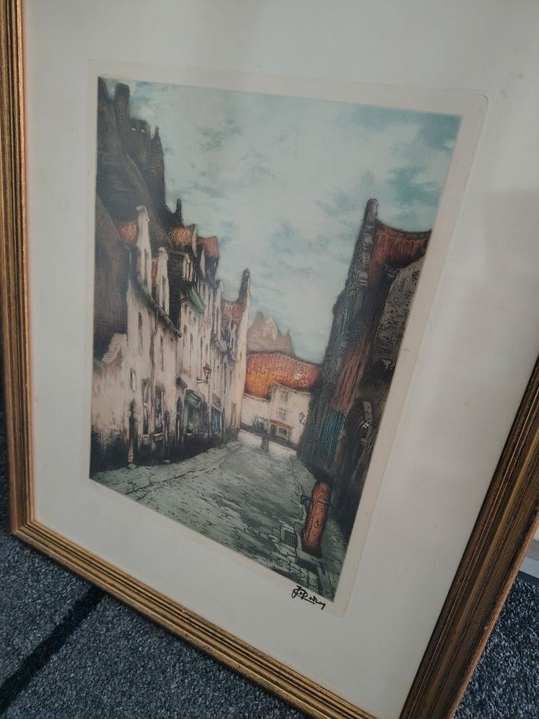 Ets Jean Paul Vroom - straatje, Antiek en Kunst, Ophalen