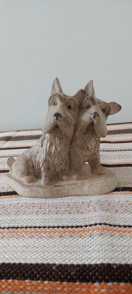 Beeld van twee Schotse terriër hond honden, Ophalen of Verzenden, Zo goed als nieuw, Dier