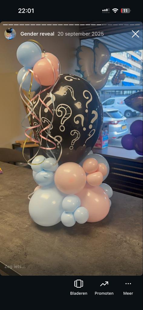 Gender Reveal Ballonnen - Onvergetelijke Onthulling!, Ophalen of Verzenden, Nieuw, Kraamcadeau