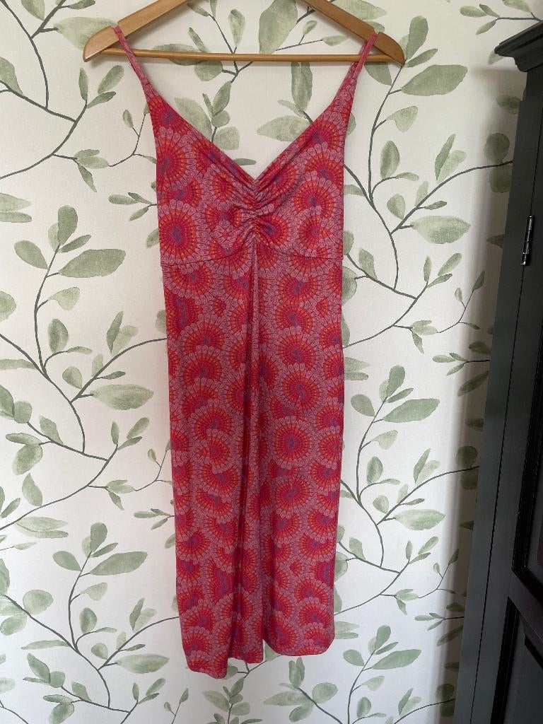 Dividere rood roze oranje paarse jurk zomerjurk small 36, Dividere, Ophalen of Verzenden, Zo goed als nieuw, Maat 36 (S)