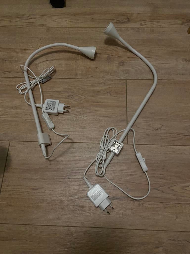 2 witte IKEA lampen met klem, Ophalen, Gebruikt, Kunststof, Minder dan 100 cm