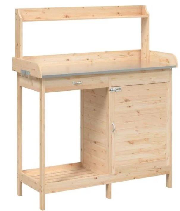 Oppottafel plantentafel hout + zink GRATIS VERZONDEN!, Verzenden, Nieuw, Overige soorten