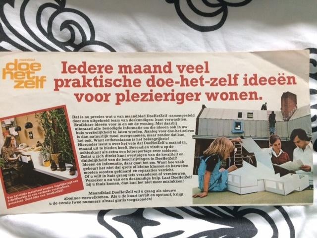 oude reclame folder voor maandblad doe het zelf, Boeken, Catalogussen en Folders, Ophalen of Verzenden, Gelezen, Folder