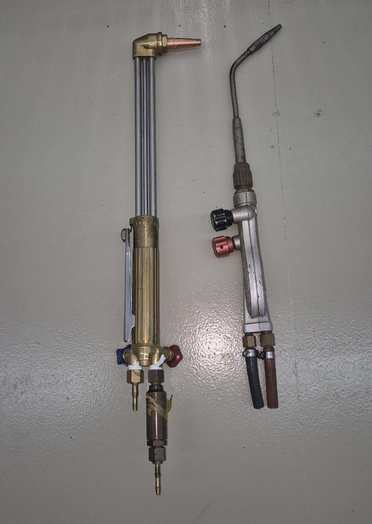snijbrander complete set incl zuurstof/acetyleen, Doe-het-zelf en Verbouw, Gereedschap | Lasapparaten, Ophalen, Zo goed als nieuw