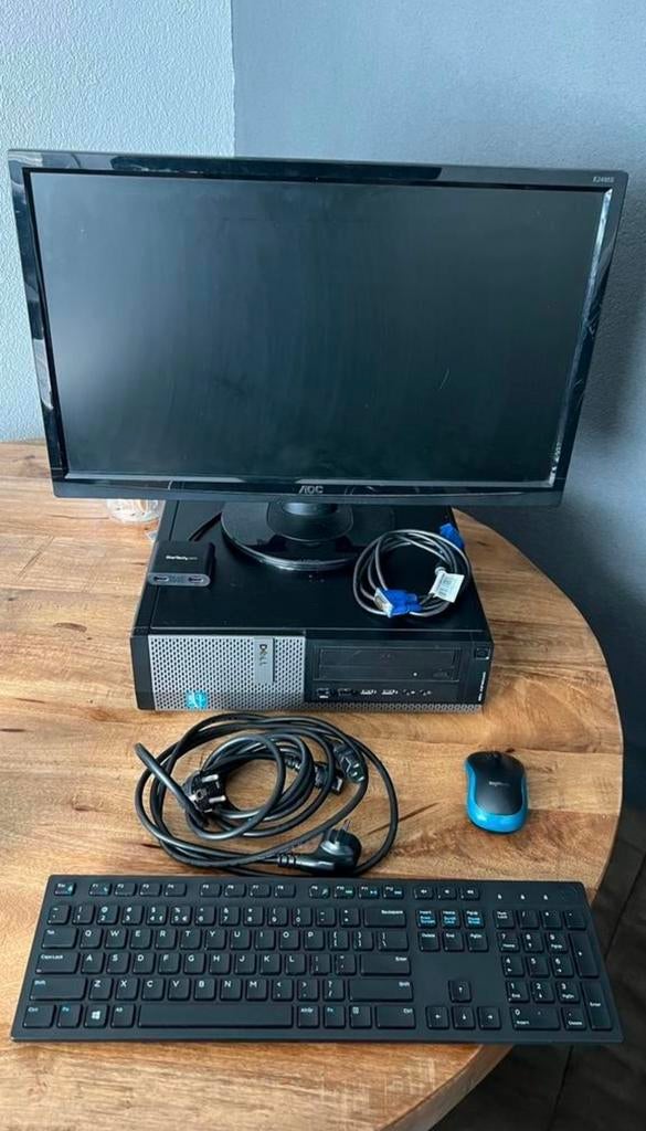 Dell OptiPlex 790 i5 desktop-set/computer "24" beeldscherm, Computers en Software, Desktop Pc's, Zo goed als nieuw, SSD, Ophalen