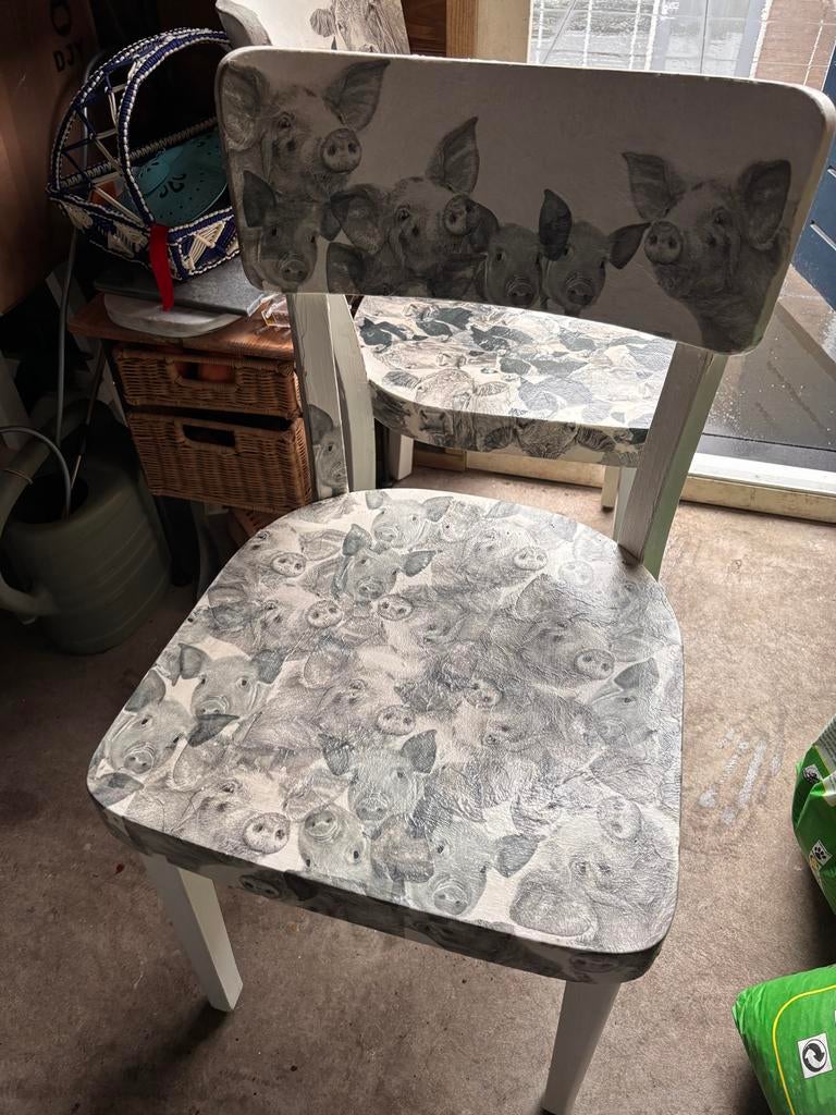 2 mooi landelijke stoelen, Ophalen, Wit, Eén