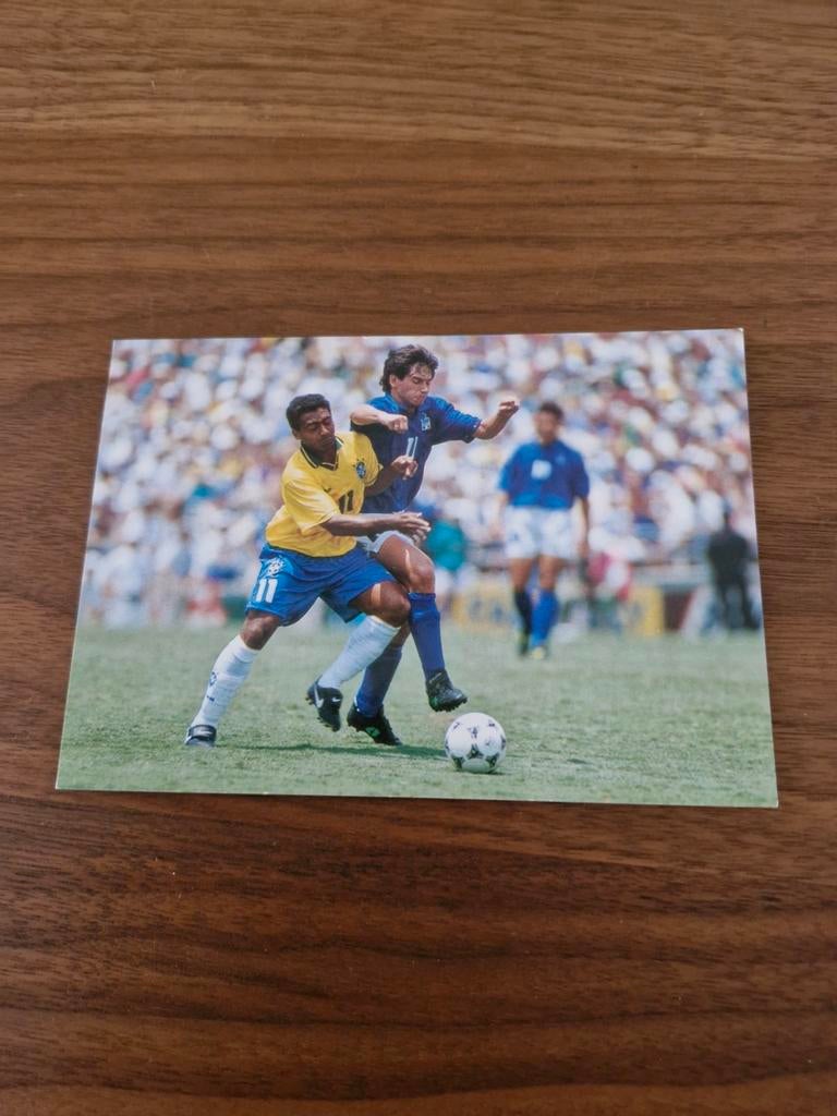 Voetbal Spelerskaart Brazilië vs Italië Romario 1994, Ophalen of Verzenden, Gebruikt, Overige sporten, Spelerskaart