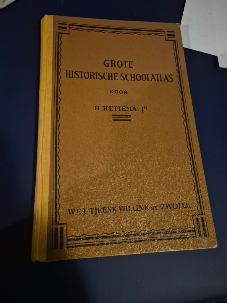 Oude Historische Schoolatlas - H. Hettema Jr., Boeken, Atlassen en Landkaarten, Gelezen, Bosatlas, H. Hettema, Ophalen of Verzenden