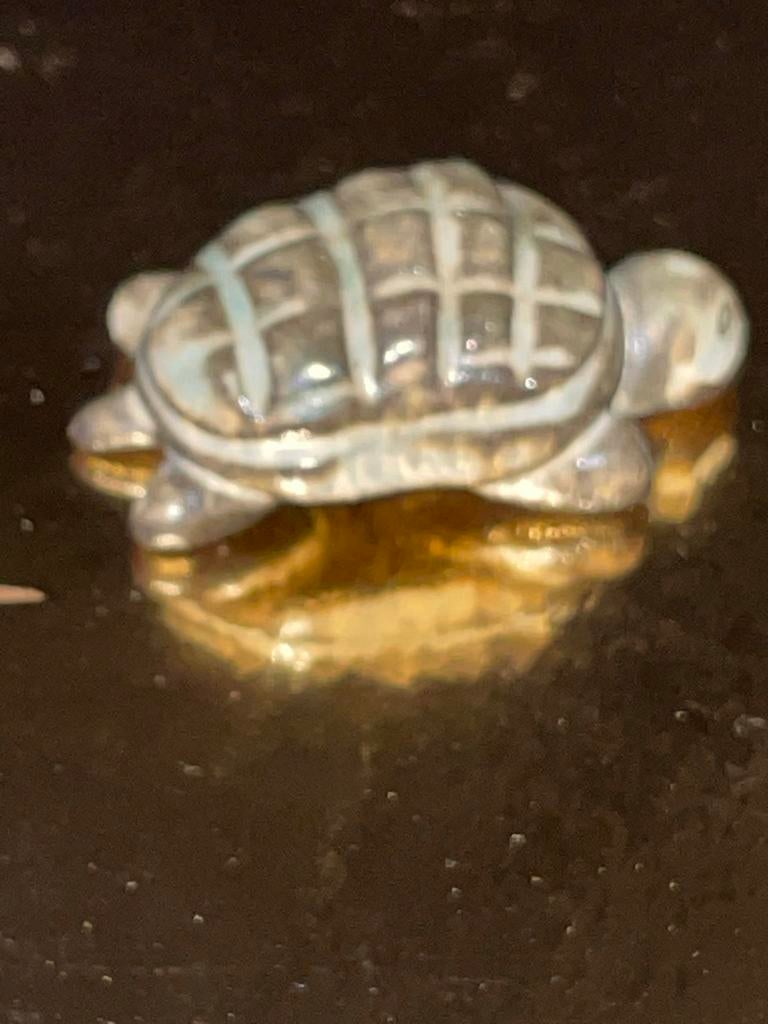 Vintage mini Schildpad Beeldje, Verzamelen, Beelden en Beeldjes, Ophalen of Verzenden, Gebruikt, Dier