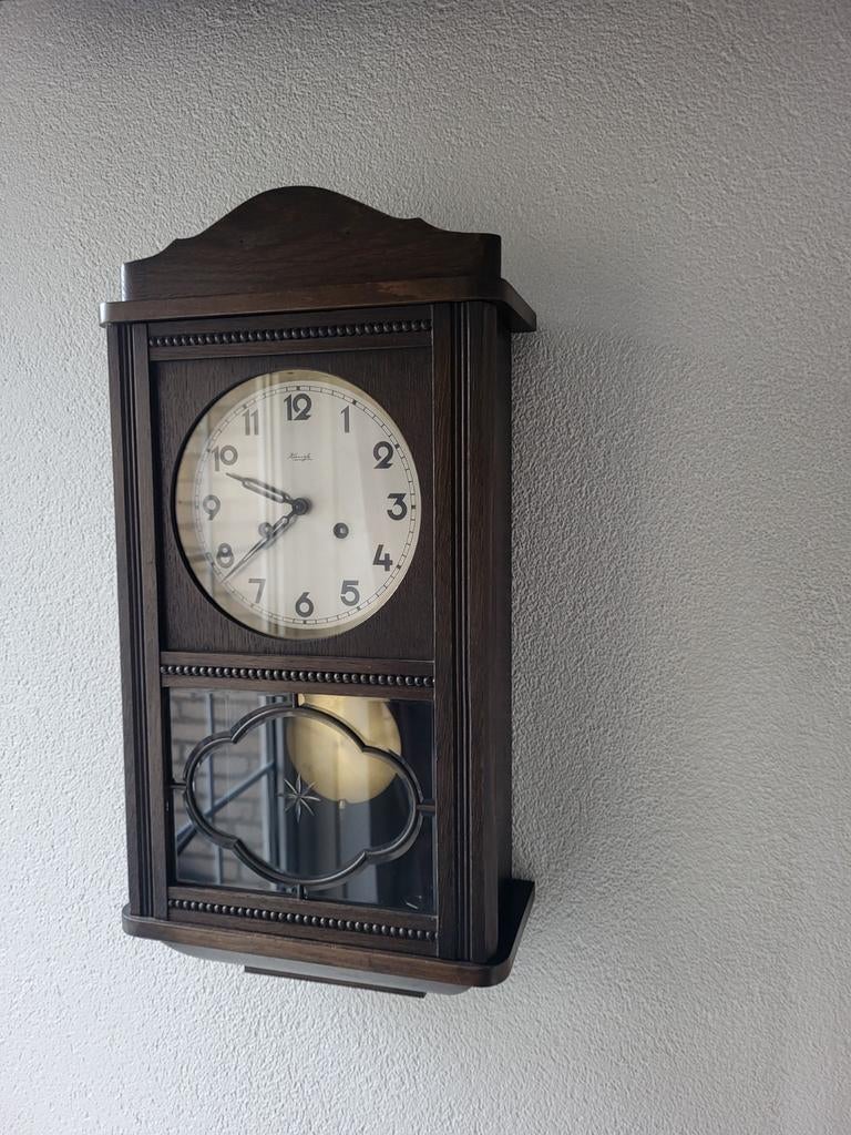 Kienzle bruine wandklok, Ophalen of Verzenden, Zo goed als nieuw, Wandklok