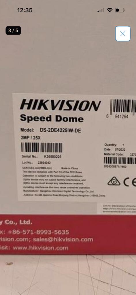 Hikvision speed dome incl steun NIEUW, Verzenden, Nieuw