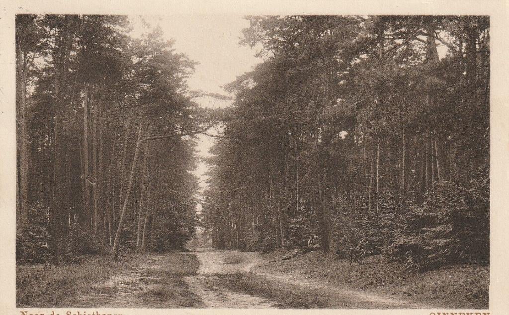 05825 Ginneken - Naar de Schietbanen - gel. 1928, Verzenden, 1920 tot 1940, Gelopen, Noord-Brabant