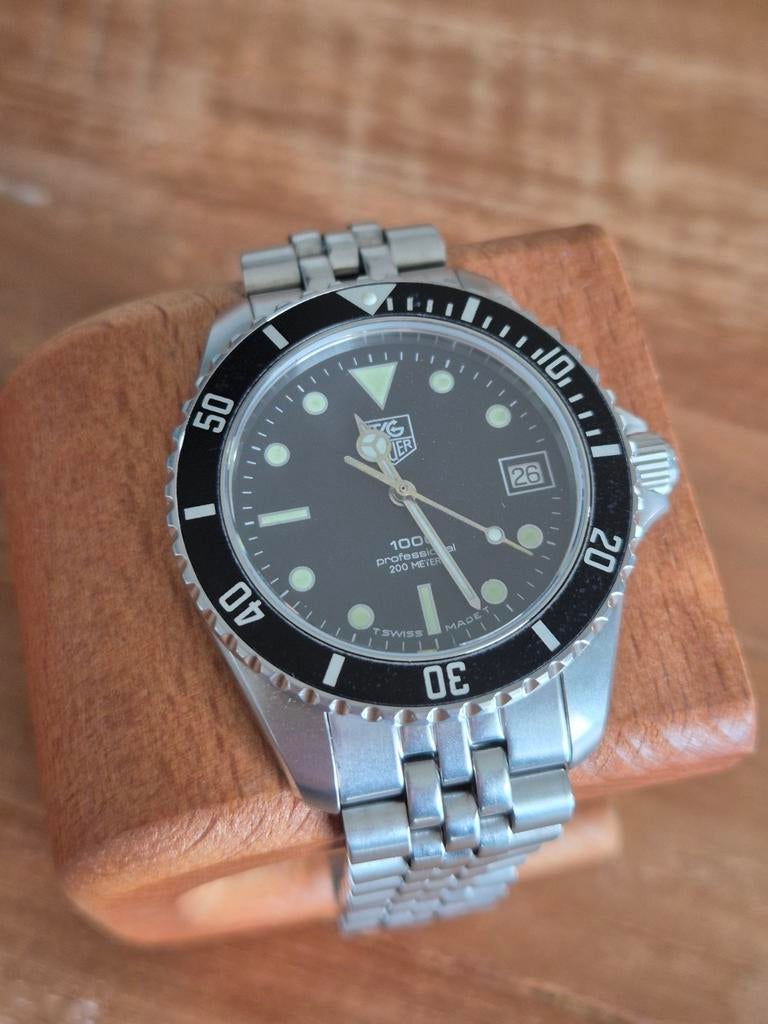 Tag heuer professional 1000, Sieraden, Tassen en Uiterlijk, Horloges | Heren, Staal, Gebruikt, Staal, Polshorloge