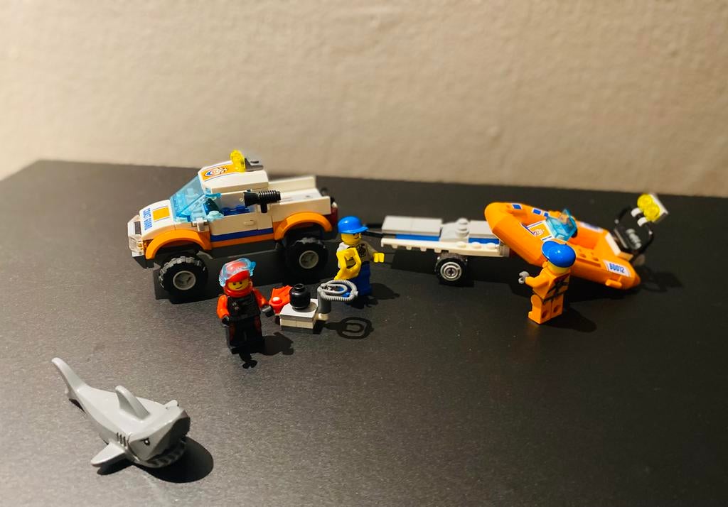 Lego city 60012 reddingsbrigade, Ophalen of Verzenden, Zo goed als nieuw, Complete set, Lego