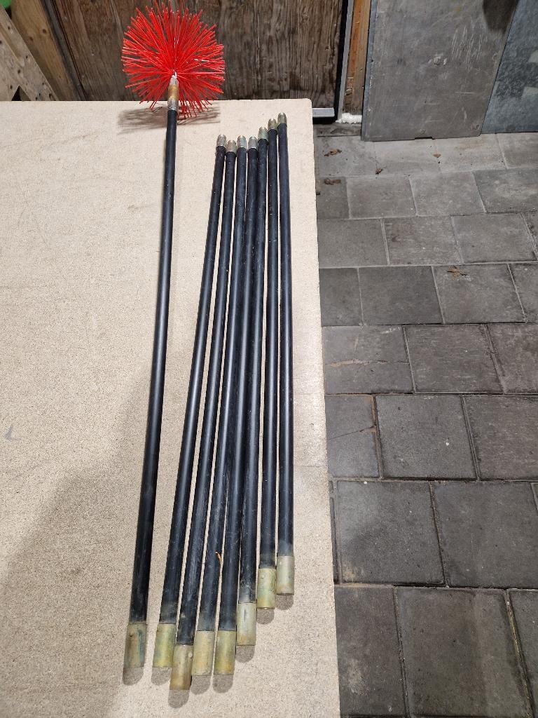 Schoorsteenveegset 20 cm, Ophalen, Nieuw, Hout, Houtkachel