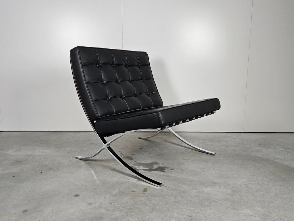 Barcelona chair rep, Huis en Inrichting, Fauteuils, Gebruikt, Design, 75 tot 100 cm, Ophalen of Verzenden