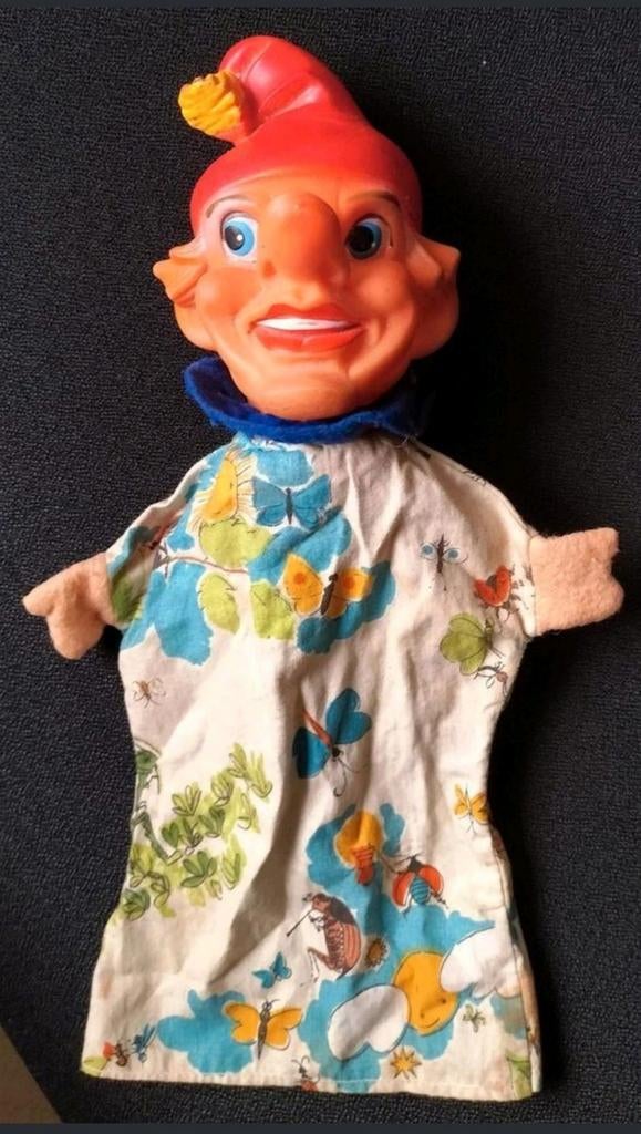 Vintage Handpop - Jan Klaassen (poppenkast, jaren 60/70), Ophalen of Verzenden, Gebruikt, Pop