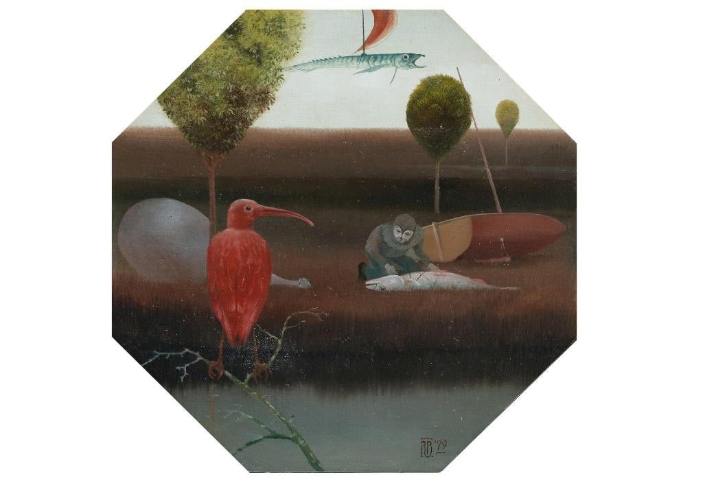 gezocht schilderij en tek. schilder Tobias Baanders RB RTB, Ophalen of Verzenden
