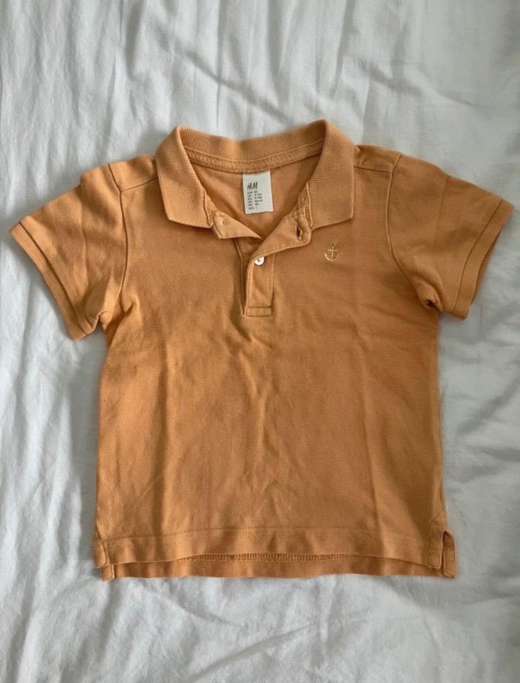 Oranje polo maat 80, Kinderen en Baby's, Babykleding | Maat 80, Gebruikt, Ophalen of Verzenden, H & M, Jongetje